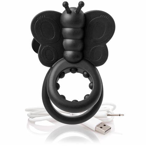 Screaming O CHARGED – Monarch C-Ring - Black (RC Wearable Butterfly Vibe)