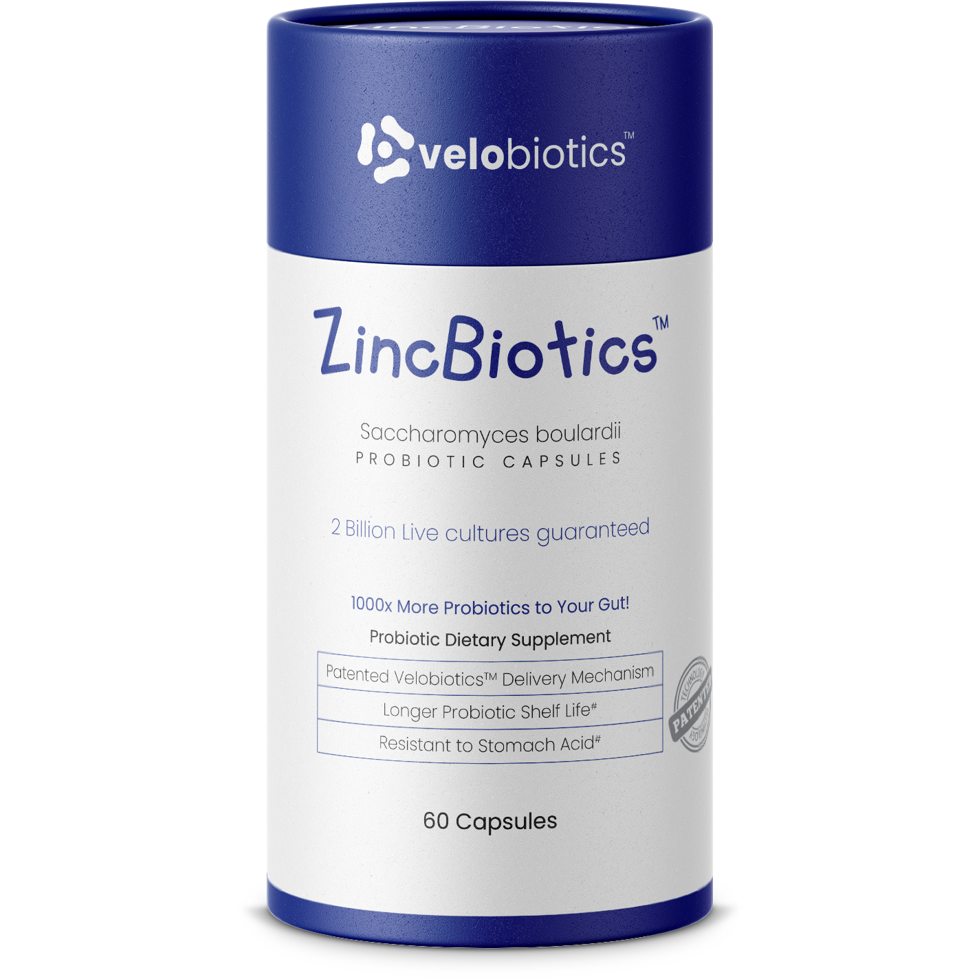 ZincBiotics™ Probiotics Capsules - Dietary Supplement (60s)